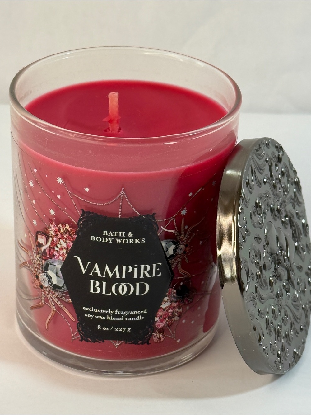 Bath & Body Works VAMPIRE BLOOD single wick candle NEW Jasmine Plum Strawberry